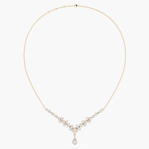 Petal Cascade Diamond Necklace