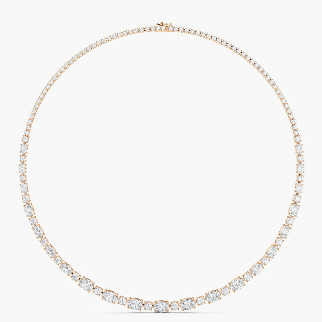 Cascading Crescendo Solitaire Necklace - Pure Traces Lab Grown Diamond Necklace