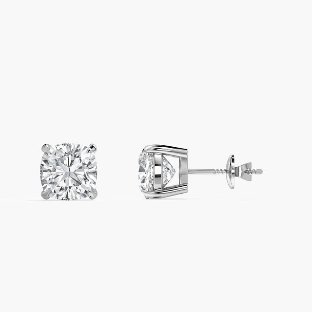 white-gold|Aurora Serenade Solitaire Earrings - Pure Traces Lab Grown Diamond Earring