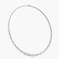 Cascading Crescendo Solitaire Necklace - Pure Traces Lab Grown Diamond Necklace