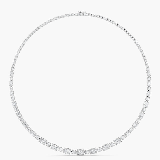 Cascading Crescendo Solitaire Necklace - Pure Traces Lab Grown Diamond Necklace