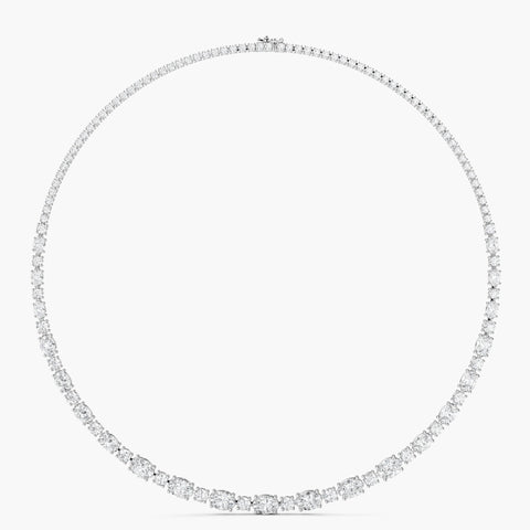 Cascading Crescendo Solitaire Necklace - Pure Traces Lab Grown Diamond Necklace