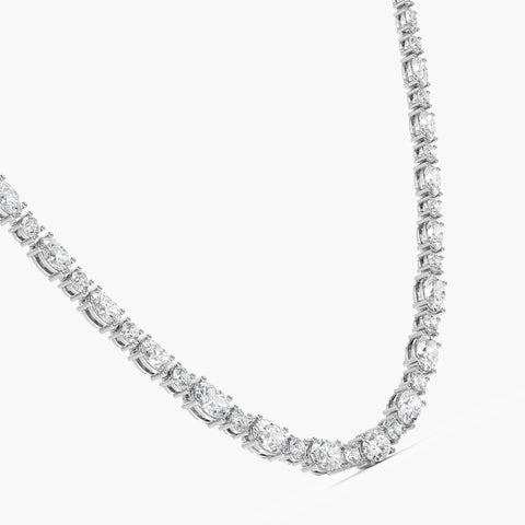 Cascading Crescendo Solitaire Necklace - Pure Traces Lab Grown Diamond Necklace