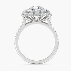 Queen's Cocktail Crown Diamond Ring with 1.33ct Round Lab Diamond