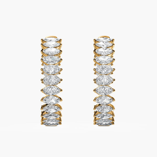 Marquise Cascade Diamond Hoop