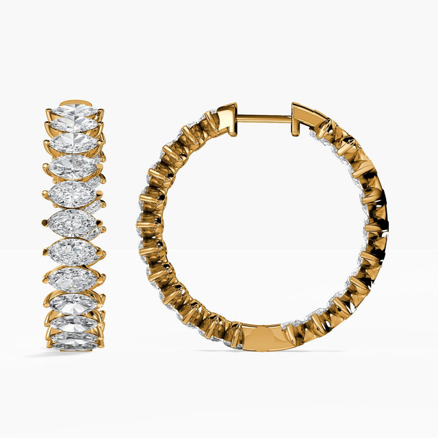 Marquise Cascade Diamond Hoop