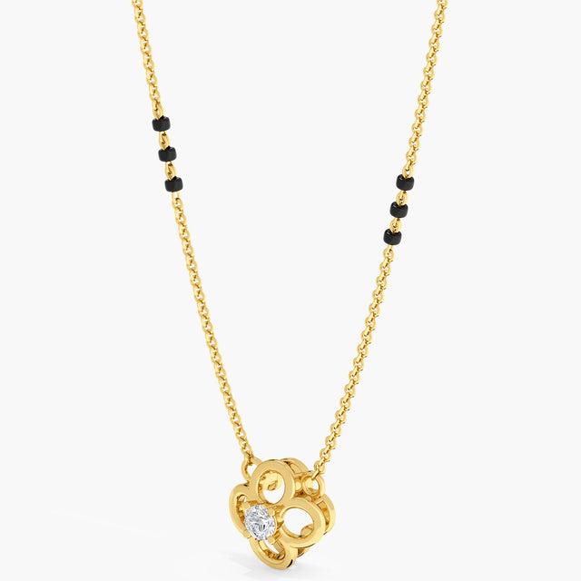 CloverQuint Diamond Mangalsutra