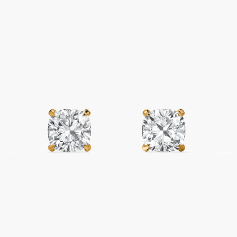 yellow-gold|Aurora Serenade Solitaire Earrings - Pure Traces Lab Grown Diamond Earring