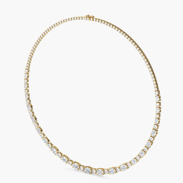 Cascading Crescendo Solitaire Necklace - Pure Traces Lab Grown Diamond Necklace