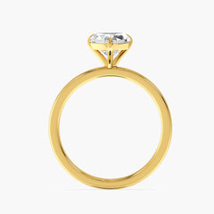 Luminary Solitaire  Ring with 1ct Heart Lab Diamond