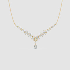 Petal Cascade Diamond Necklace