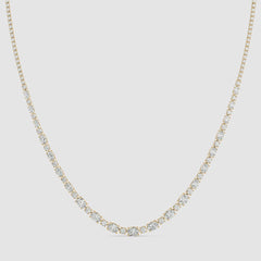 Cascading Crescendo Solitaire  Necklace