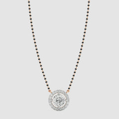 Solitiare Halo Ensemble Diamond Mangalsutra