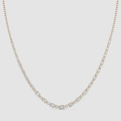 Cascading Crescendo Solitaire  Necklace