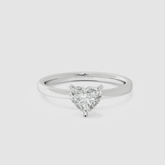 Luminary Solitaire  Ring with 1ct Heart Lab Diamond