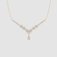 Petal Cascade Diamond Necklace